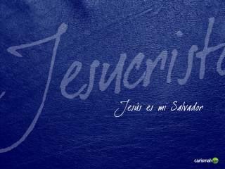 Blue background white lettering jesus - a white lettering free wallpaper