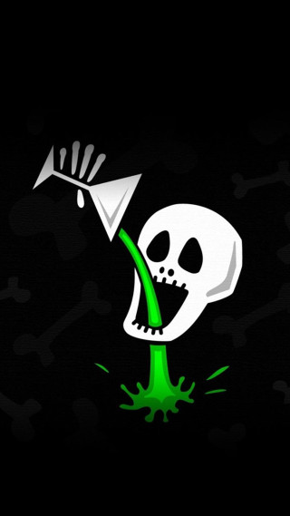 Skull green arrow sprout mouth - mouth free wallpaper for mobile