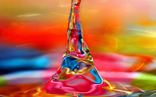 Colorful liquid droplet red blue - liquid free wallpaper for desktop