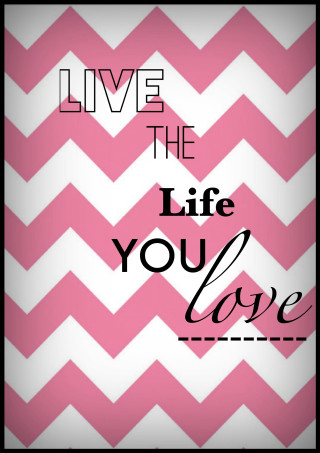 Pink white chevron live the - erin hanson free wallpaper
