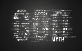 Myth wordcloud blackwhite background - david firth free wallpaper