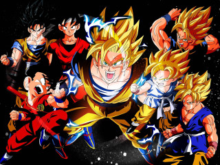 Dragonball space stars saiyan heroes - a space scene free wallpaper