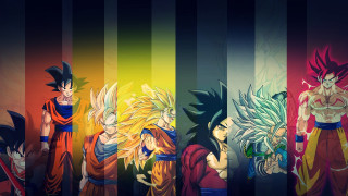 Dragon ball characters striped rainbow - epic scale free wallpaper for desktop