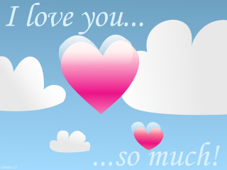 Heart clouds love so much - caroline lucy scott free wallpaper