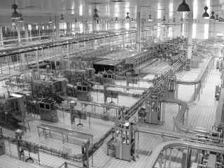 Factory machines ceiling lights hanging - machine free wallpaper