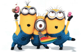 Minions ice cream donut rainbow - a donut free wallpaper