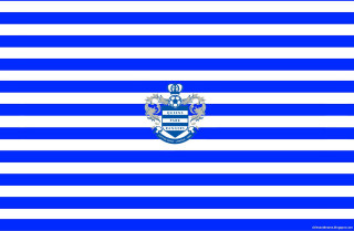 Blue white striped background crest - optical illusion free wallpaper