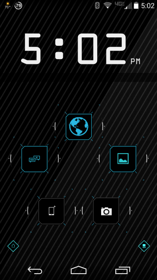 Blue white clock design numbers - the screen free wallpaper for mobile