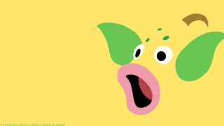 Cartoon elephant green leaf pink - a cartoon elephant free wallpaper