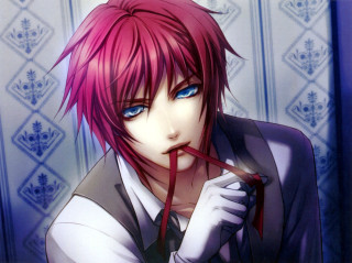 Man red hair blue eyes 4 - a cross stitch free wallpaper for desktop