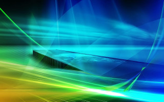 Bright sky holography green yellow 3 - rectangle free wallpaper