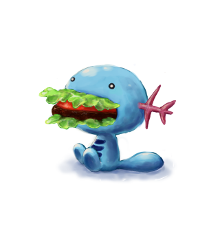 Cartoon character sandwich starfish mouth - a cartoon character holding free wallpaper for tablet