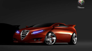 Red sports car black background 14 - a white outline free wallpaper