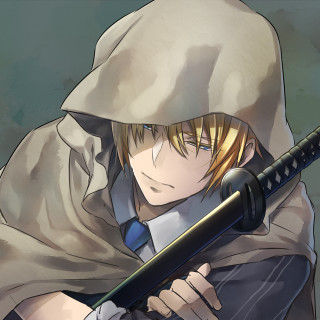 Man sword hooded figure mysterious - armin hansen free wallpaper