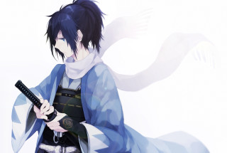 Man kimono sword white background - arthur pan free wallpaper