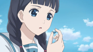 Girl blue eyes sailor uniform - a cigarette free wallpaper