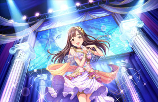 Woman dress stage microphone lights - a stage free wallpaper