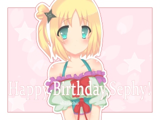 Cartoon girl birthday card happy - a birthday card free wallpaper