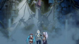 Anime characters foggy area giant - epic scale free wallpaper
