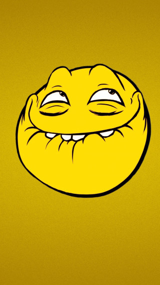 Yellow smiley face gradient halftone - the edge free wallpaper for mobile