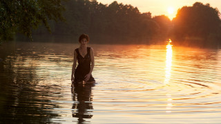 Woman water sunset impressionist beach - anna haifisch free wallpaper