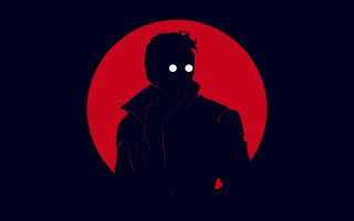 Creepy man red moon silhouette - laurie greasley free wallpaper for desktop