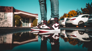 Reflection sneakers city outdoors motor - wet free wallpaper for desktop
