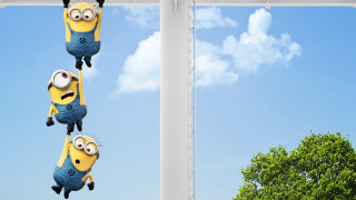 Minions hanging pole sky tree - a pole free wallpaper