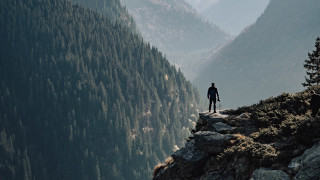 Cliff view valley mountains nature - ada hill walker mountain free wallpaper