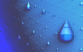 Blue water droplet blue background 3 - digital art free wallpaper for desktop