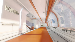 Long hallway red carpet white - a long hallway free wallpaper