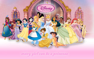 Princesses pink castle sign group - free love wallpaper for desktop