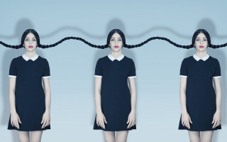 Woman black hair poses surrealist - christian w. staudinger free wallpaper