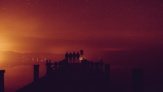 Dusk night sky stars cityscape - filip hodas free wallpaper