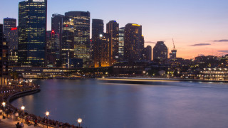 City skyline river bridge night - the side of the river free wallpaper