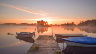 Dusk dawn boat dock sunset - arvid nyholm free wallpaper