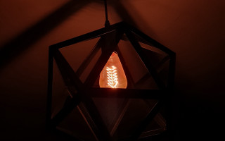 Lightbulb ceiling darkroom redlight 3Drender - a light bulb free wallpaper