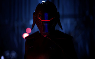 Man helmet redlight cyberpunk night - a man in a helmet free wallpaper for desktop