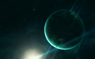 Green object space astronaut moon - chris cold free wallpaper