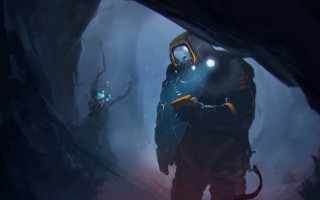 Space suit man cave flashlight - a flashlight free wallpaper