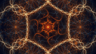 Starry sky glowing fractals constellation - fractal free wallpaper