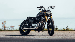 Motorcycle ocean road grass sky - brenda chamberlain free wallpaper