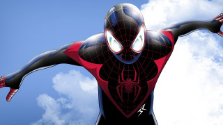 Spiderman flying outstretched arms digital - zdarsky free wallpaper