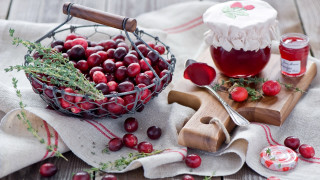 Cherry jam knife berries folk - a cloth free wallpaper for desktop