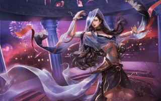 Woman costume sword veil fireworks - charlie bowater free wallpaper