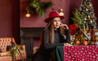 Anna hotchkis christmas table blurry - a christmas tree in the background free wallpaper