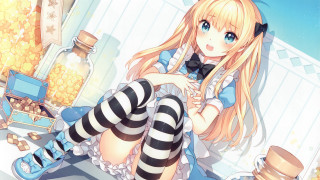Girl hat striped skirt candy - skirt free wallpaper