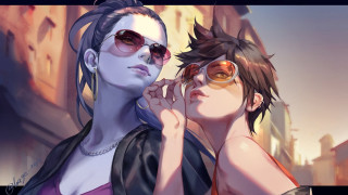 Couple urban arts girls sunglasses - sunglass free wallpaper
