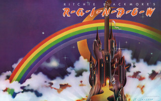 Rainbow castle sky background painting - darrell riche free wallpaper