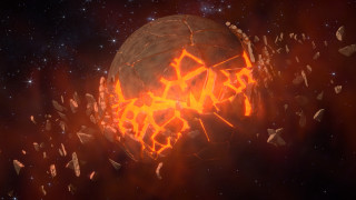 Fire rocks space stars cluster - fire free wallpaper